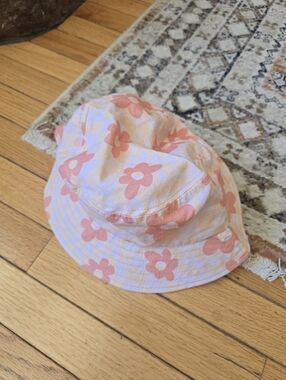 Kids Floral Pink Bucket Hat